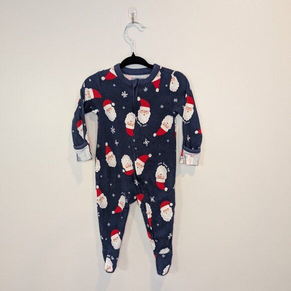 💛 4 for 10 💛 2-Way-Zip Footed Santa Sleeper | Christmas 100% Cotton Pyjamas - Picture 1 of 3